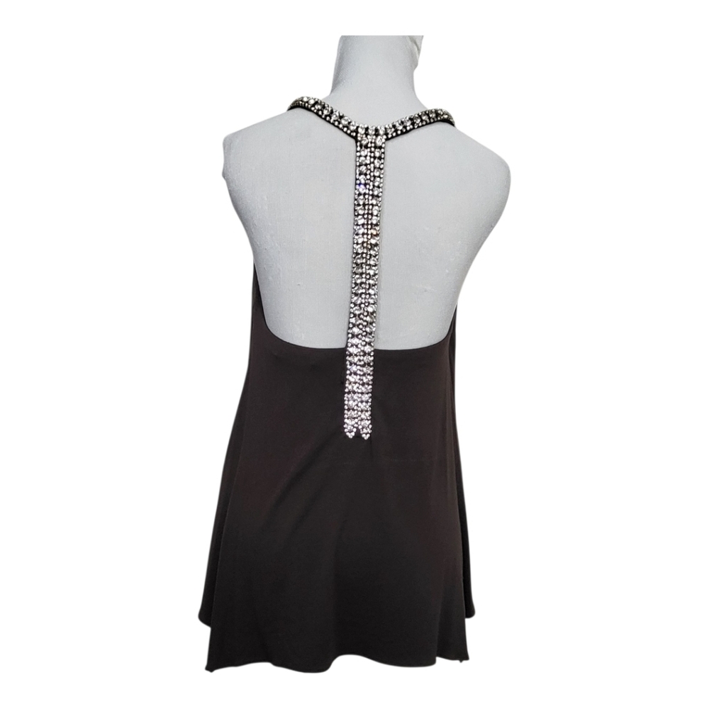 SKY Jeweled T-back Top Sz S